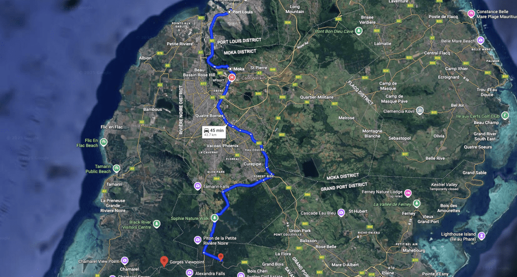 Road trips scenic in mauritius